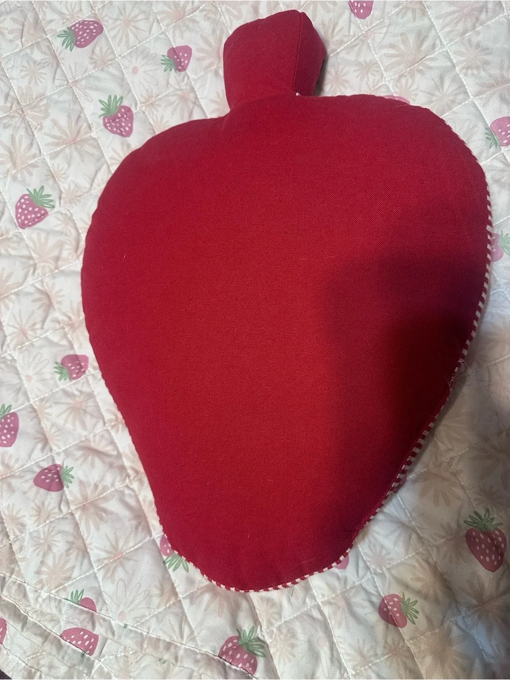 Brocante Beaded Strawberry Accent Pillow